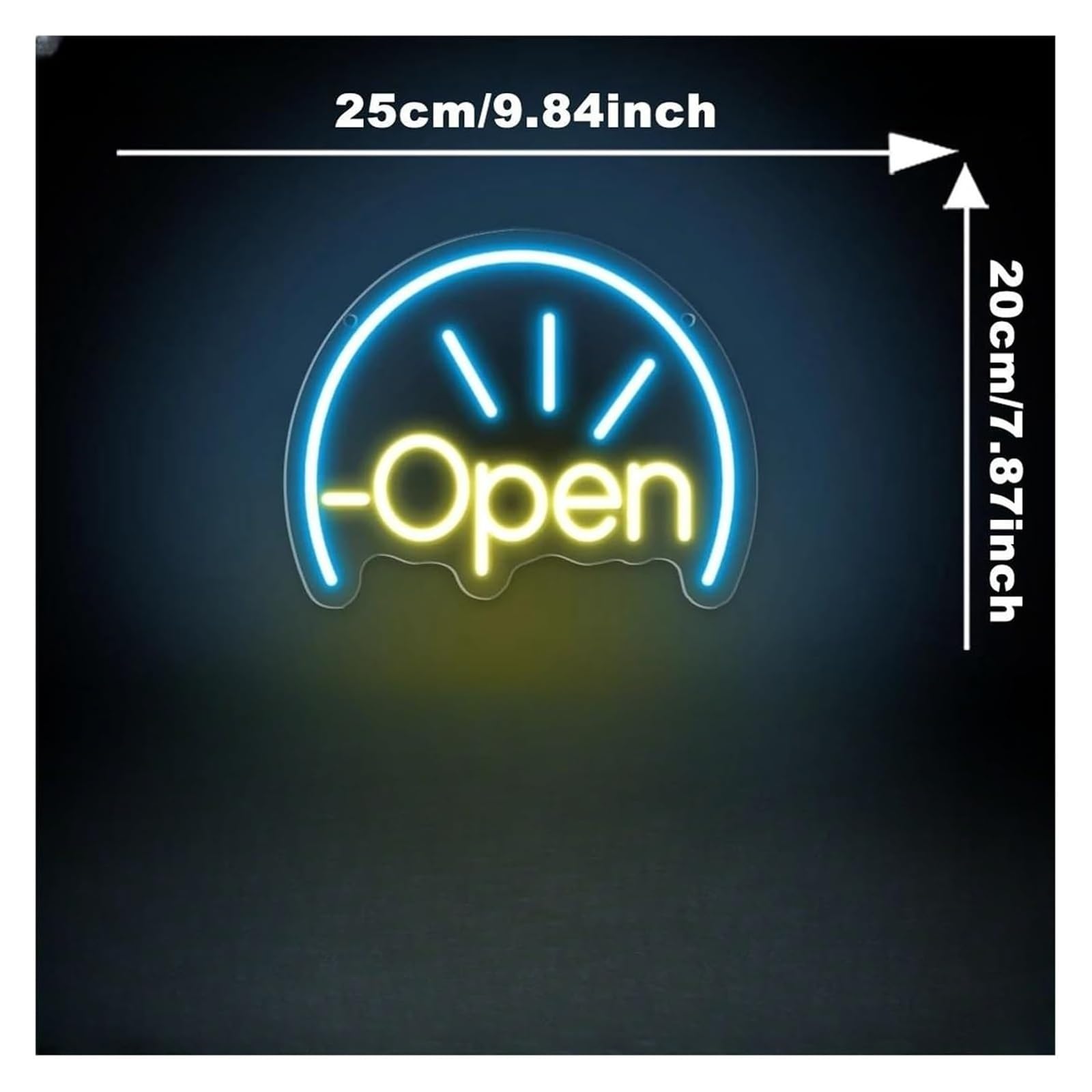 lampe au néon Décoration lumineuse au néon ouverte pour enseignes LED pour magasins bars restaurants cafés salons de manucure