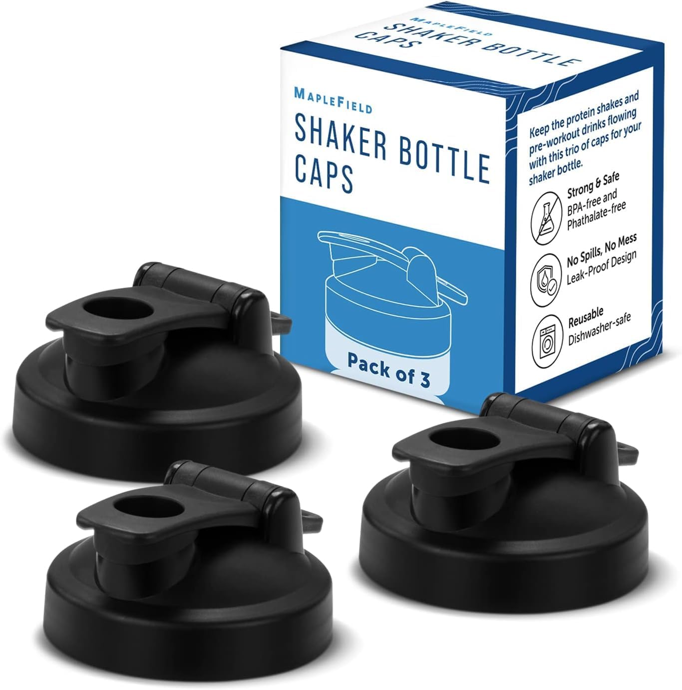 Maplefield Shaker Lid for Blender Bottles Shaker Replacement Cap for