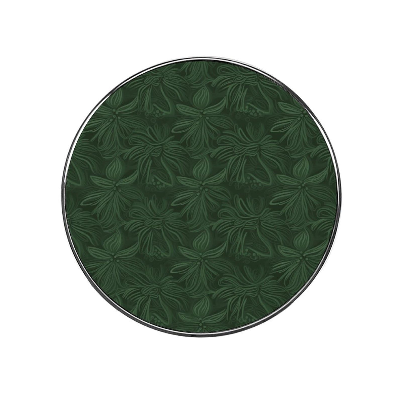 Refrigerator Magnet Hunter Green Floral Petals Pattern Printing Fridge Magnet Alloy Material,Fun Personalized Refrigerator Sticker Round Decorative Magnet for Whiteboard Kitchen Locker