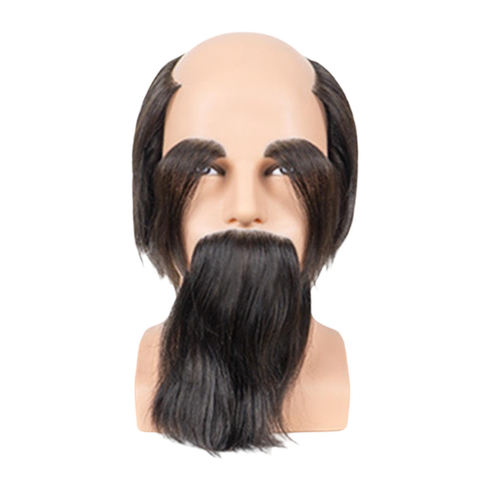 Male Head with Beard Manikin Head for Cutting Styling Hairdressing Style A-image-5