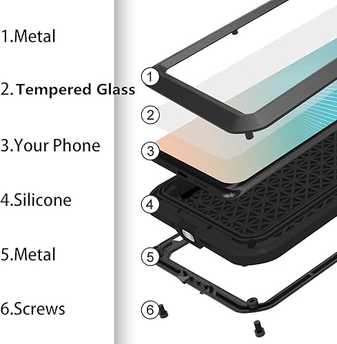 Miniatura 2 de LOVE MEI Funda para Samsung Galaxy A51, resistente al agua, militar, resistente, a prueba de golpes, polvo y suciedad, aluminio híbrido, metal,