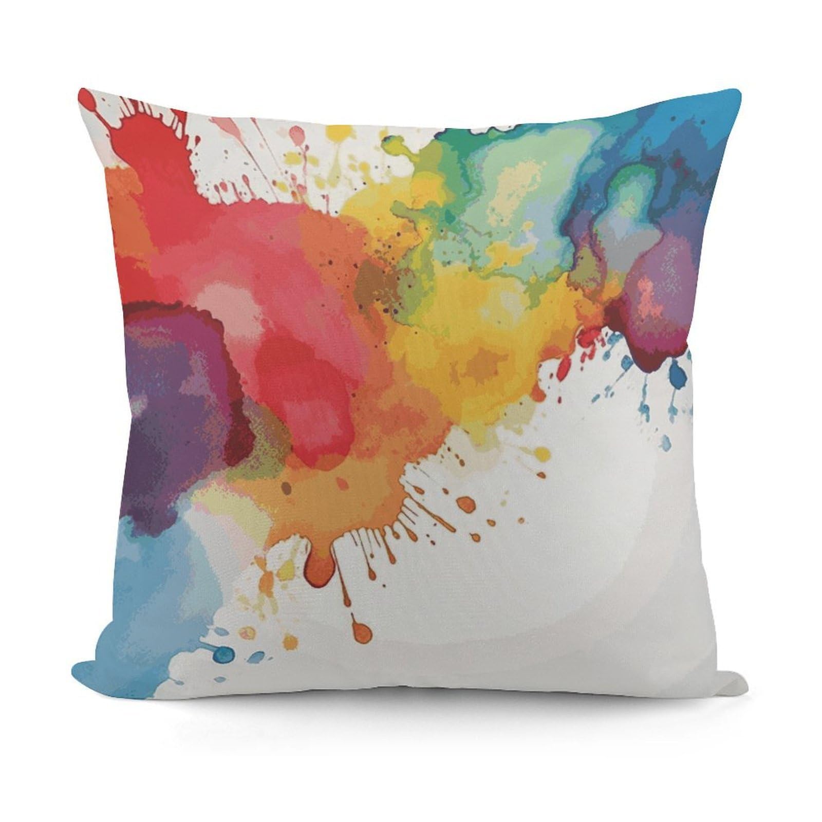 Adfgyerh Style Stains Of Watercolor Paint Splatters Decorative Pillow Covers, Throw Pillow Covers Soft For All Seasons, Pillowcases For Couch Living Room Sofa Bedroom 18X18 Inch