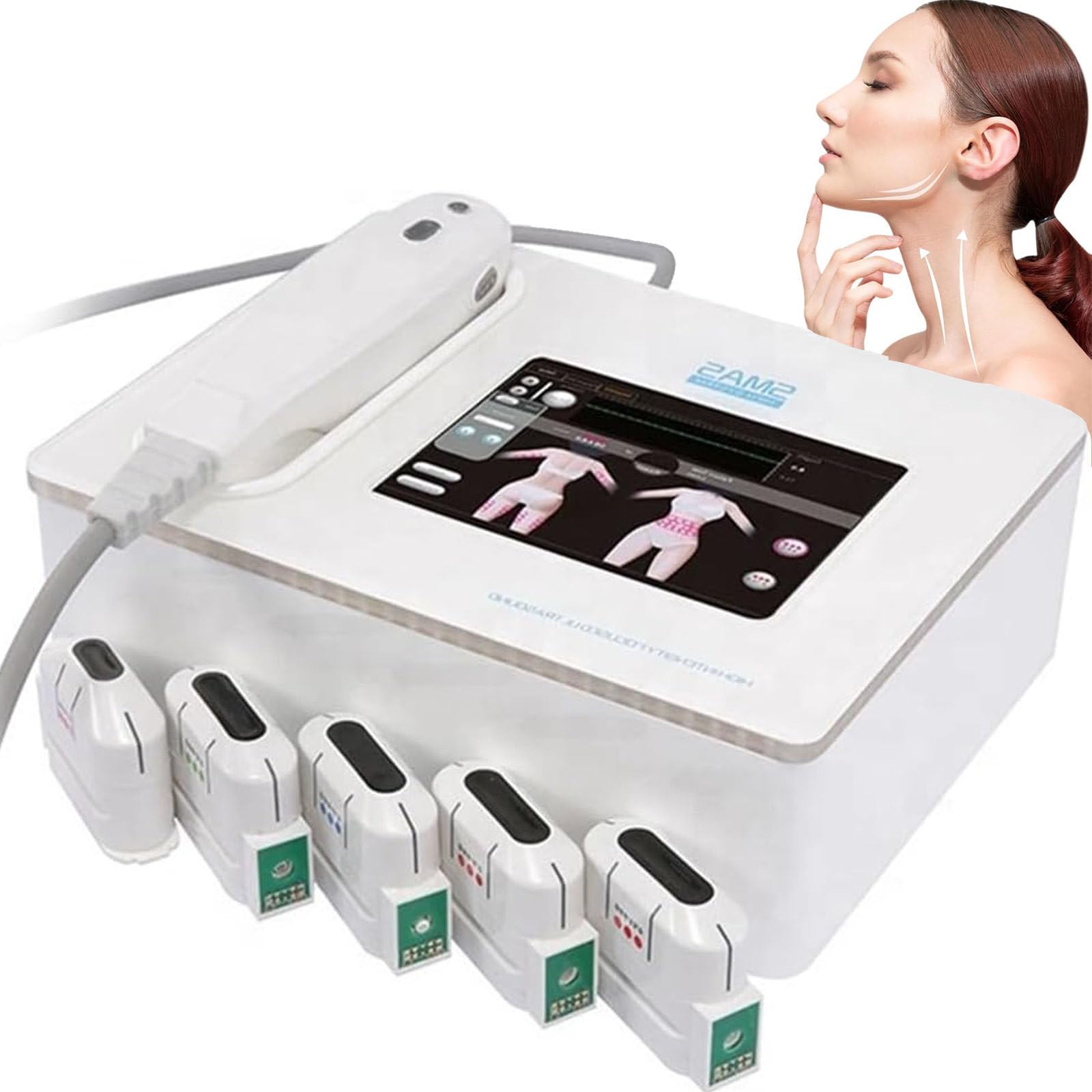 3D HIFU Anti Wrinkle Face Lift Skin Tightening Beauty Machine, Skin Tighting Body Slimming Machine bezpieczną i bezbolesną dla przeciwzmarszczkowych,5head
