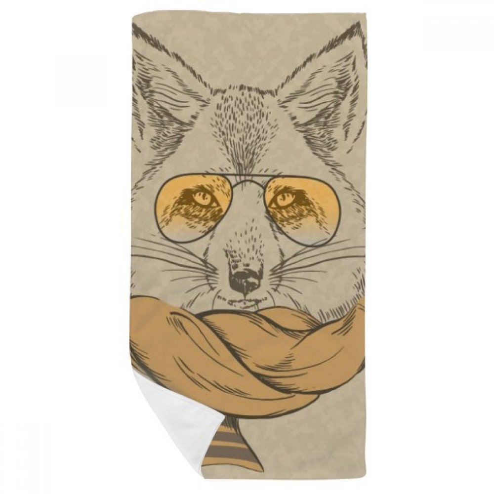 Écharpe animale serviette de bain loup doux britannique pour le sport