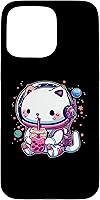 Vista 28 de iPhone 16 Kawaii Cat Bubble Boba Tea In Space Astronaut Anime Girls Case
