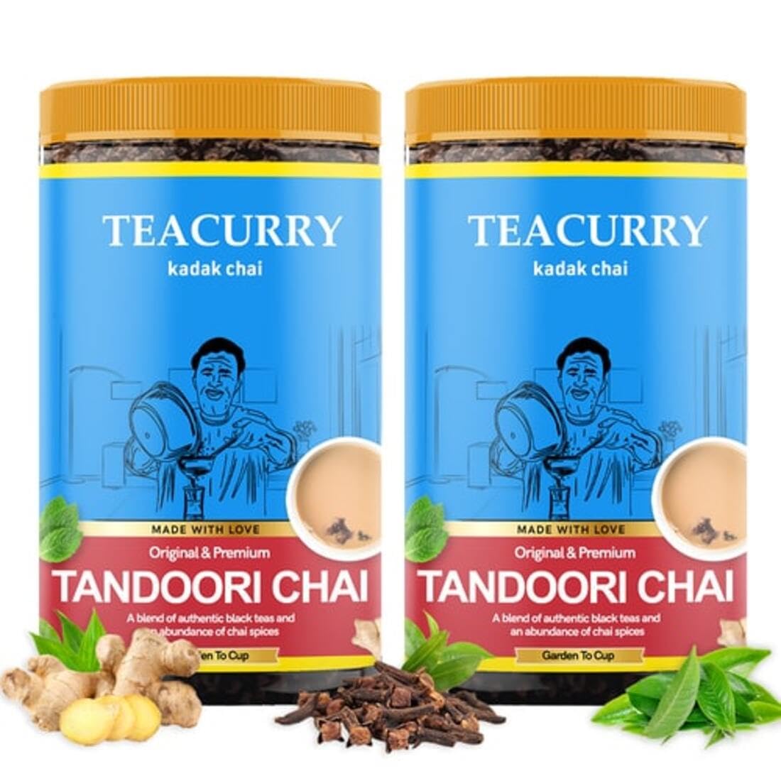 Just Vedic Tandoori Black Tea(200 Grams, 100 Cups)-Helps With Heart And Digestion-Tandoori Chai Masala (B09TR22J3Y) Amazon Price History, Amazon Price Tracker