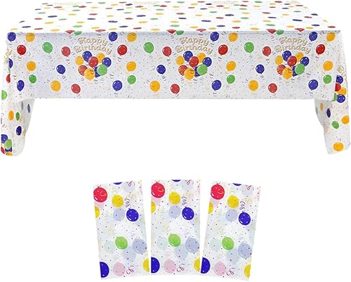 Paquete de 3 manteles de plástico desechables, manteles de plástico para barbacoa, picnic, cumpleaños, bodas, fiestas, impermeables y a prueba de