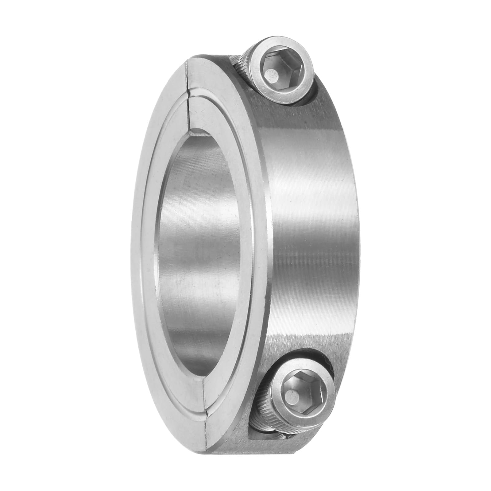 QUARKZMAN 4 Stück Doppelt geteilte Klemmringwelle 1-1/4" Bohrung Zweiteiliger Klemmring, 2-1/16" Außendurchmesser, 1/2" Dicke, 304 Edelstahl Achsklemmring, Schraubstil