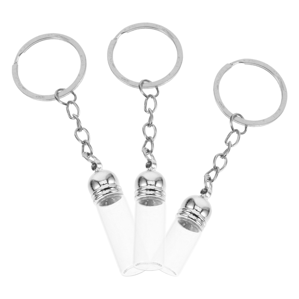 Amazon.co.jp: Didiseaon 3個セット ガラス製ミニボトルキーホルダー