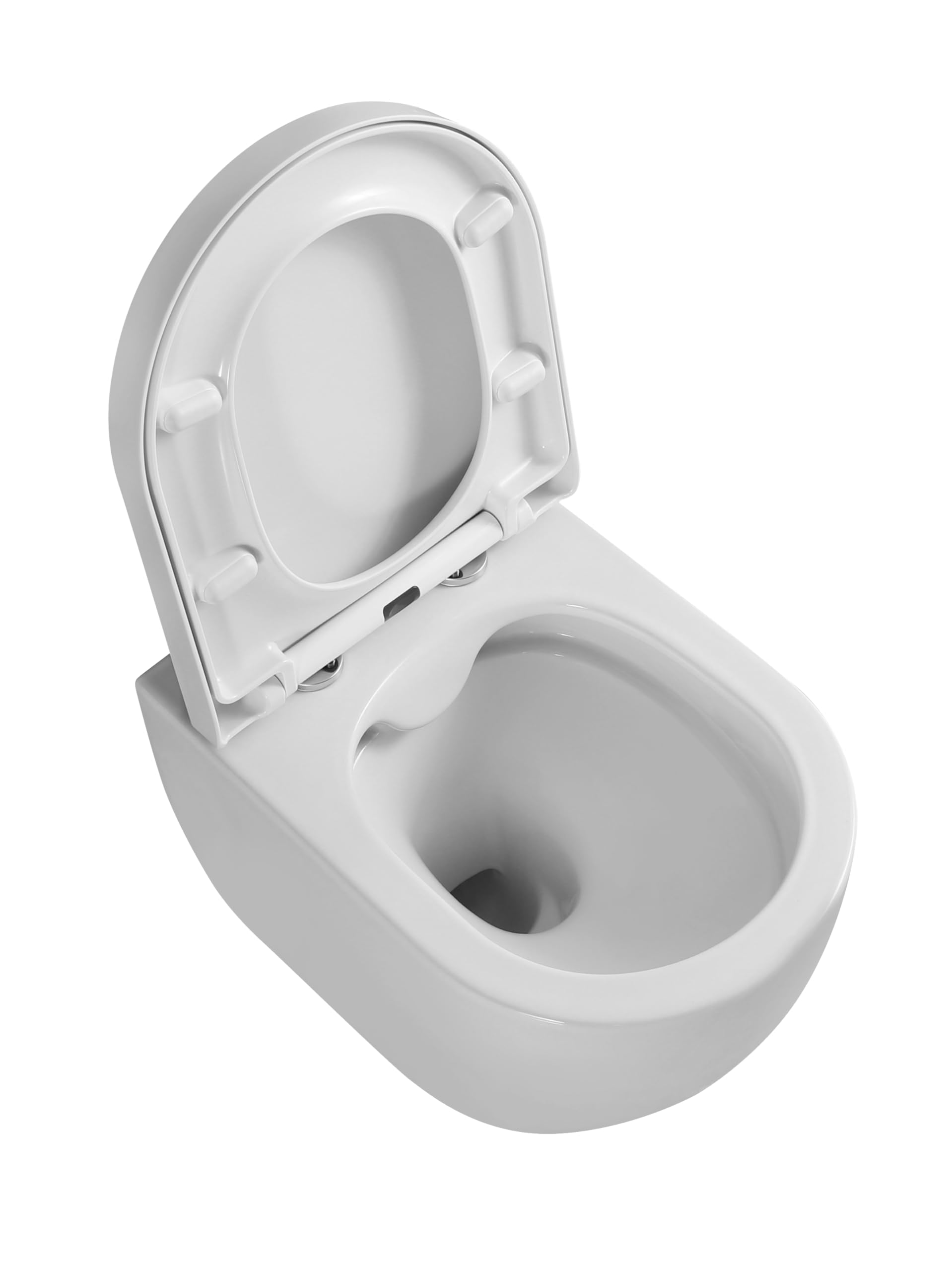sanicomfort Stand-WC Set „Rivo“ – Spülrandlos, mit Absenkautomatik, Tiefspüler, waagerechter Abgang
