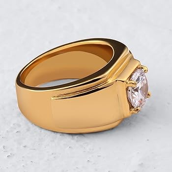 Dsnyu Mens Wedding Ring, Engagement Ring Solitaire cut Cubic