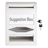 Amazon Basics ABS Suggestion Box with Lock and Key, Donation/Ballot Box,‎ 8.2