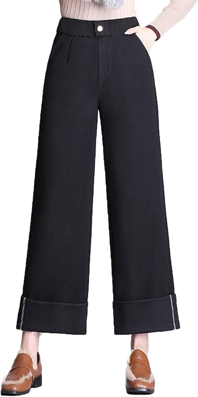Amazon デニム ワイドパンツ レディース 秋冬 厚手 レディース ワイドパンツコーデ 通勤 ビジネス オフィス カジュアル ワイドパンツ 大きいサイズ ロングパンツ 通販