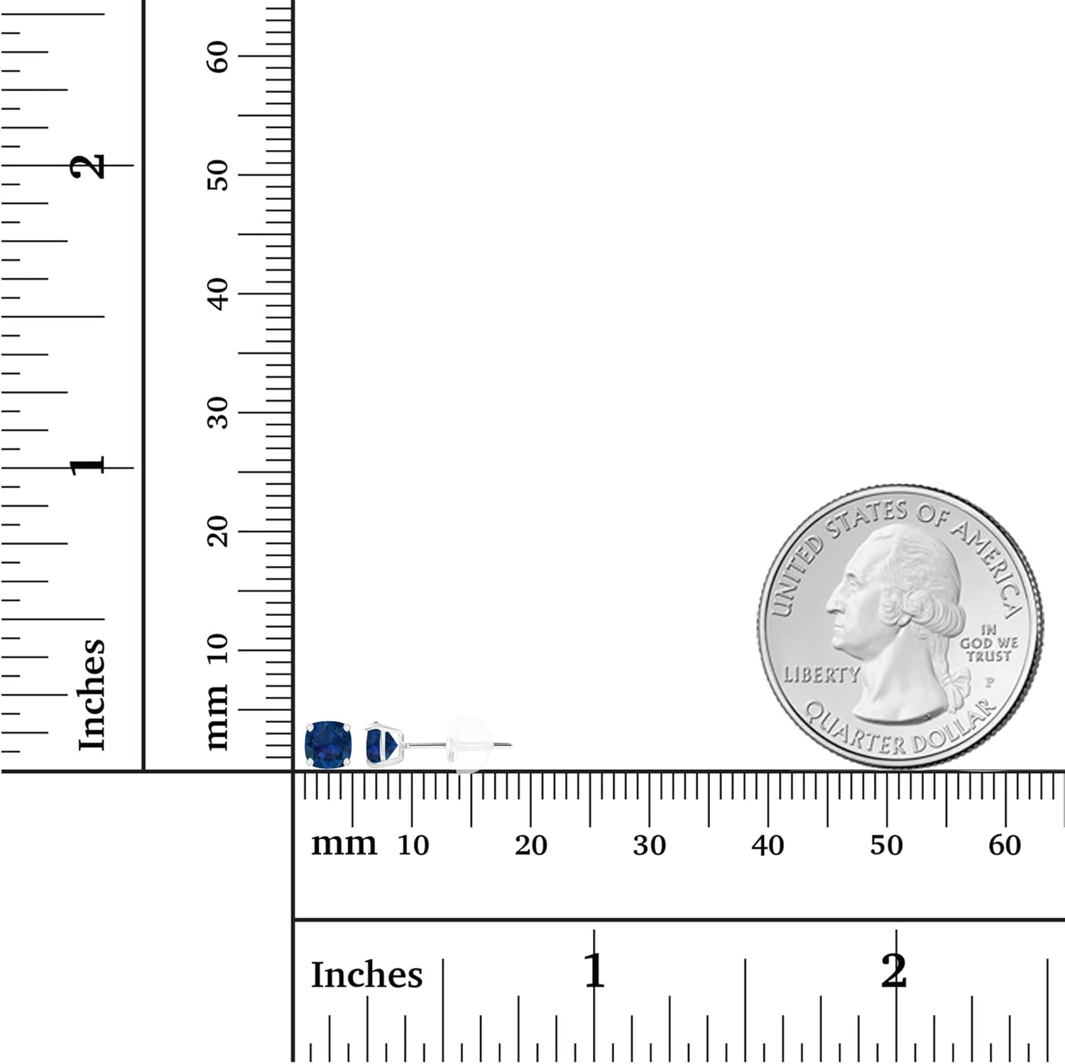 Solid 14K Gold 4mm Cushion Cut Genuine Birthstone Stud Earrings For Women | Hypoallergenic Studs | Natural or Created Gemstone Stud Earrings For Women - Image 4