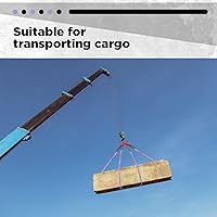 Vista 5 de Nuanchu Eslinga de cadena de 5 pies para elevación 2T correas de elevación para elevador 4409 libras con gancho de agarre de 4 patas y ajustador