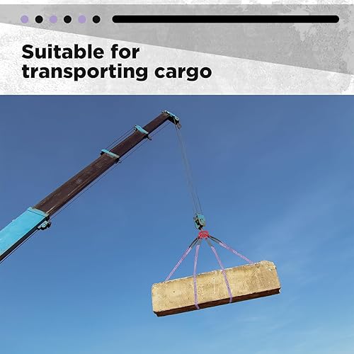 Miniatura 5 de Nuanchu Eslinga de cadena de 5 pies para elevación 2T correas de elevación para elevador 4409 libras con gancho de agarre de 4 patas y ajustador