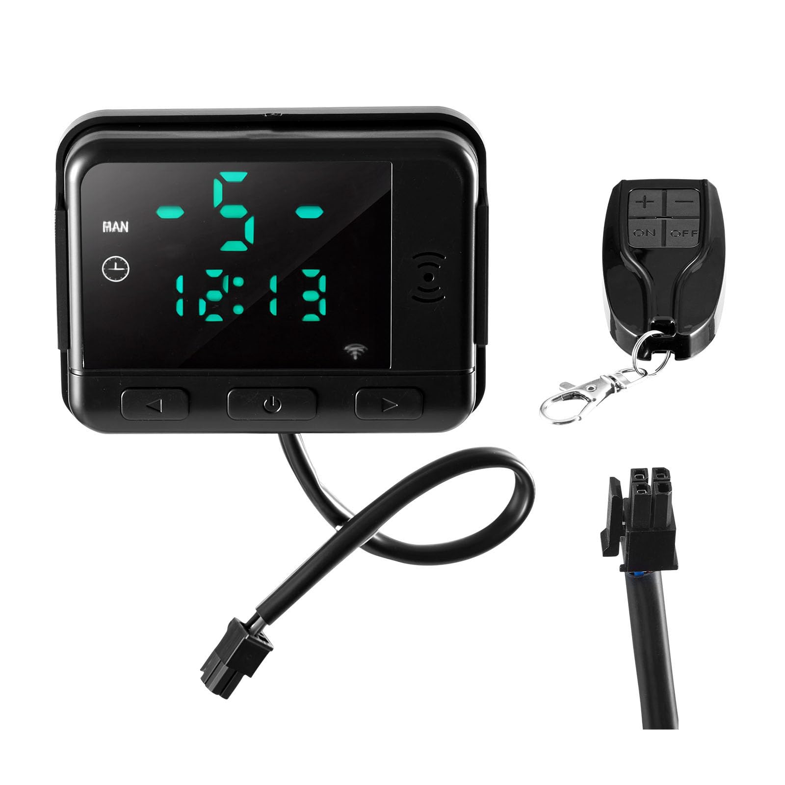 VEVOR Diesel Air Heater Controller, DC5V Universal Diesel Air Heater Controller Thermostat Switch, Parking Heaters Controllers with LCD Display and Remote Control, Fits for 2KW/5KW/8KW Diesels Heaters