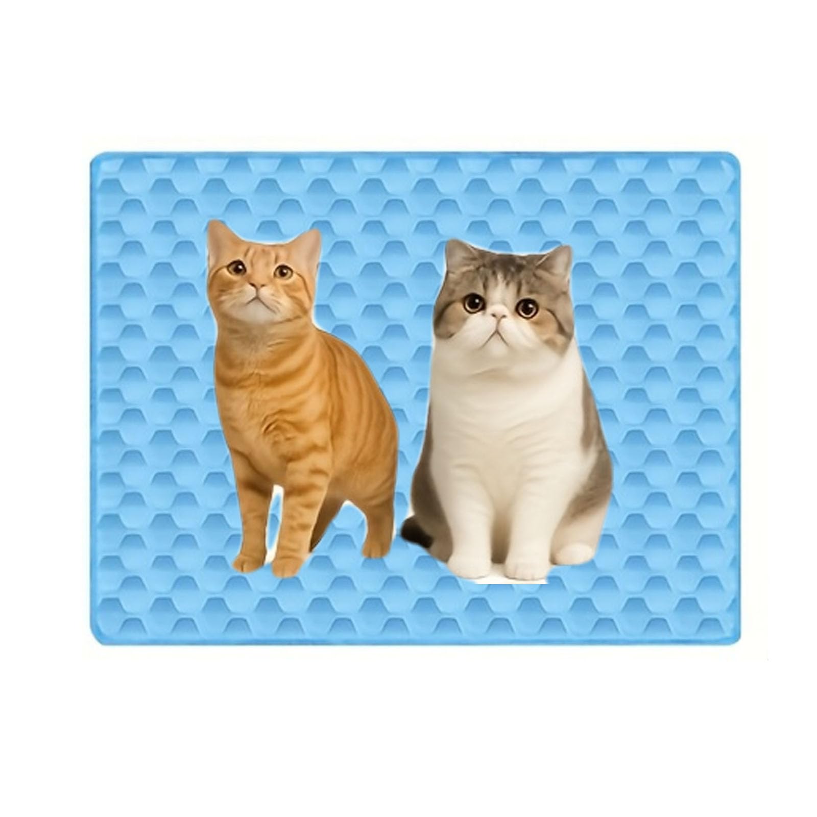 Self-Cooling Mat for Dogs and Cats Gifts, Washable Portable Cooling Ice Pad for Crate, Kennel, Car, Sofa, Bed, Floor, Indoor Outdoor Summer Use (Blue-M-1pcs)