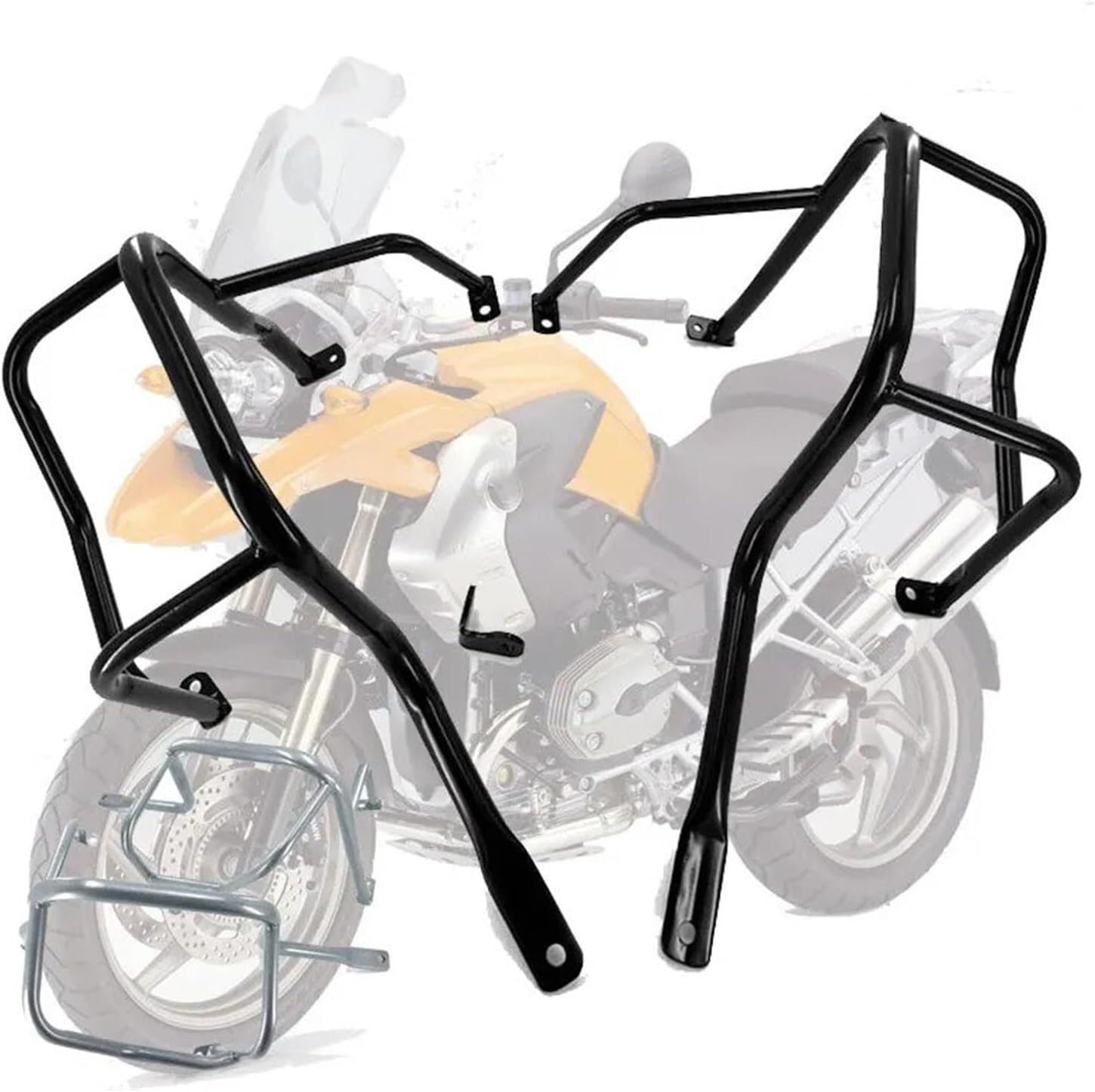 Beschermer Valbeugel Van Motorfietsmotor Motorfiets Motor Guard Bumper Protection Decoratieve Blokcrash Bar Voor B&MW R1150GS R1150 GS Motor Crashbars (Kleur : Zilver