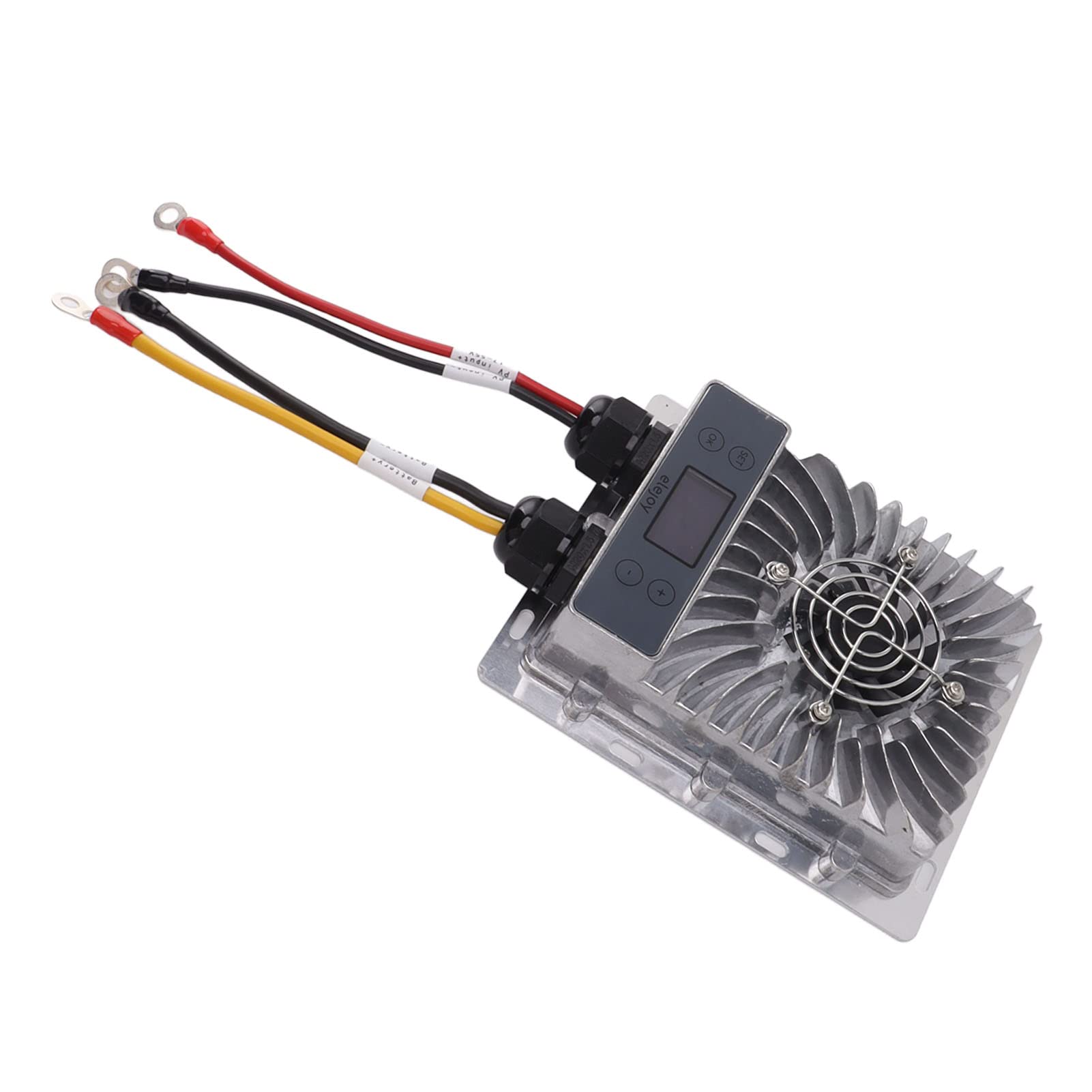 Hyuduo Regolatore di Carica Solare, Regolatore del Pannello Solare MPPT da 600 W Ingresso Regolabile da 10 a 30 V con Display LCD, Protezione da Sovracorrente per la Ricarica della Batteria Fuori