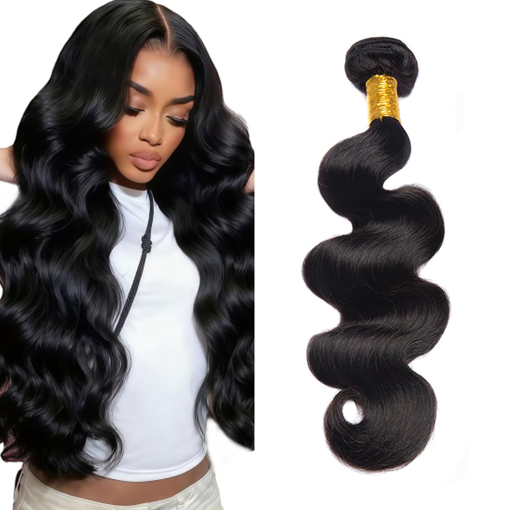 Photo 1 of 28 Inch Bundles Human Hair 1b Body Wave Bundles Human Hair Body Wave Bundle Brazilian Virgin Remy Hair Extensions
