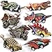 HERSITY 8 Pièces Voiture Dinosaure Enfant Pull Back Voiture Miniature Friction Cadeaux pour Enfants Garçons Filles 3 4 5 6 Ans