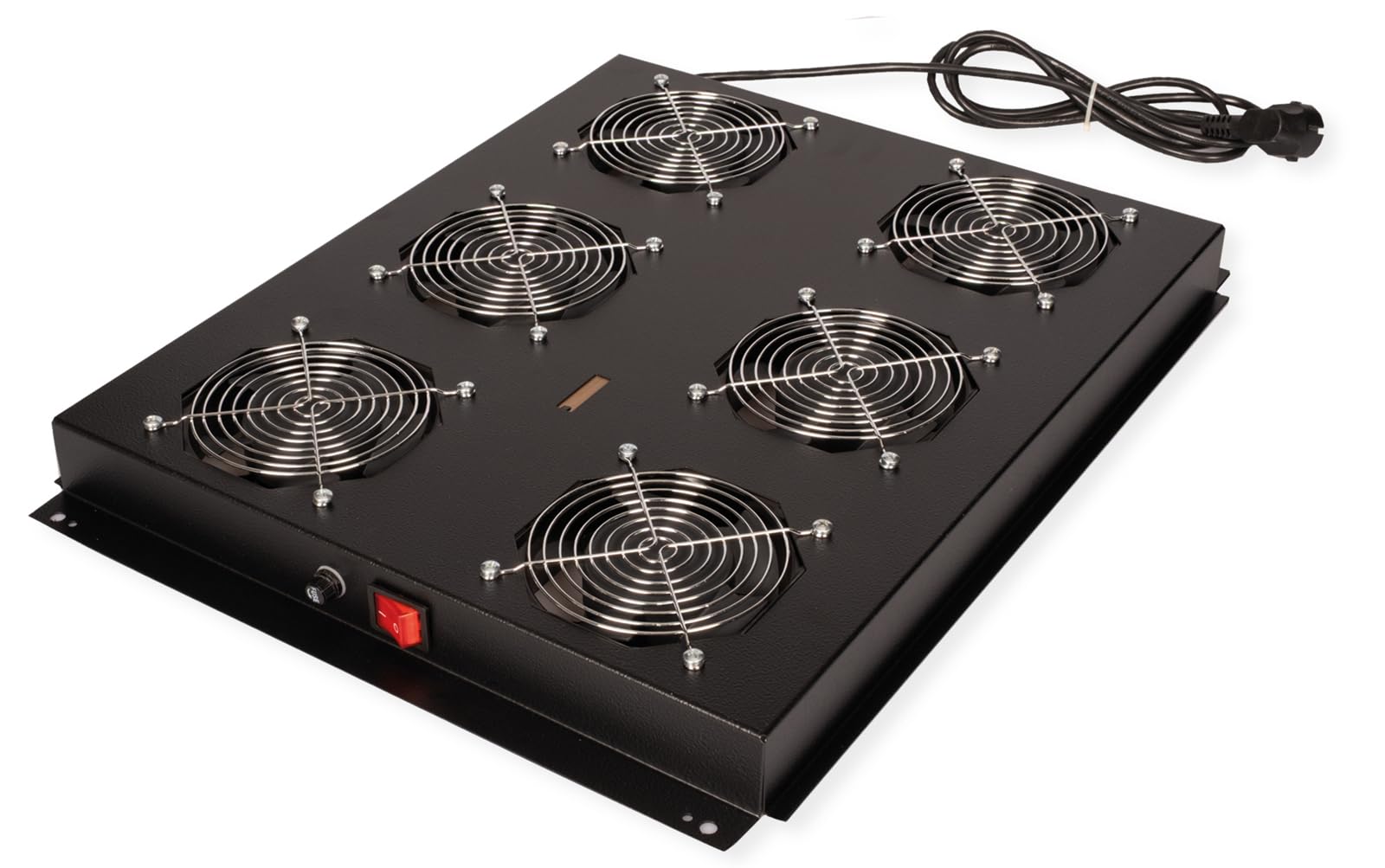 ROLINE Unité de Ventilation de Toit 19 Pouces 6 Ventilateurs, on/Off pour Armoire Serveur Noir