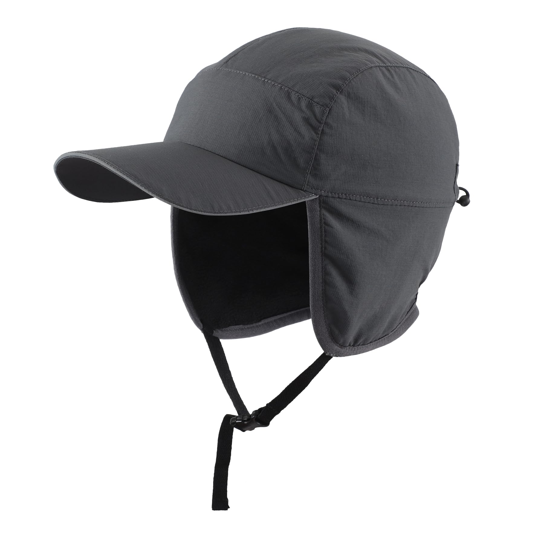 Home PreferMens Winter Hat with Brim Fleece Earflaps Hat Baseball Trapper Hat