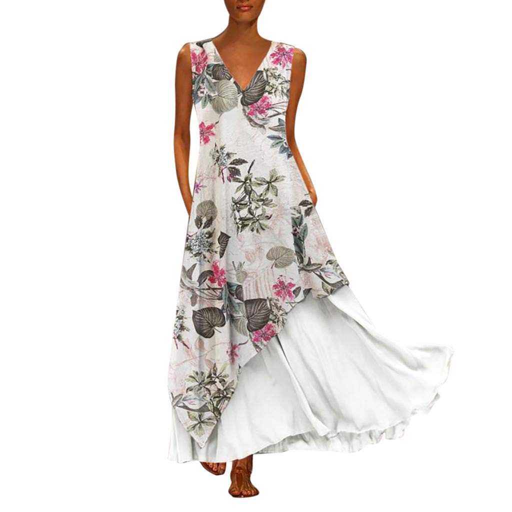 chinese dress ladies Fabienne Spliced Cotton Maxi Dress main image 1