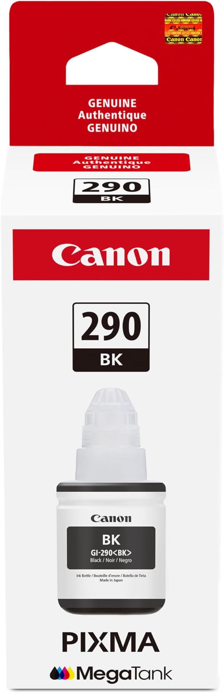 Canon GI-290 Genuine Black Ink Tank, Compatible with Megatank G4200, G3200, G2200, G1200, and G4210 Printers