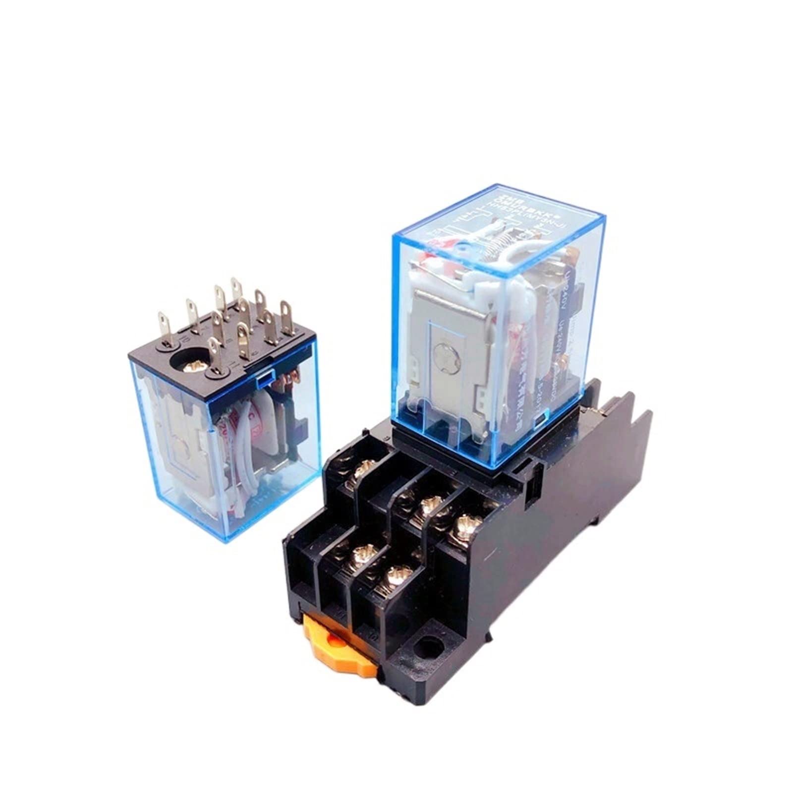 VDOQTLJT 10pcs HH53P MY3NJ Micro Small Electromagnetic Lntermediate Relay with Base 11Pin 3NO/3NC 5A 110/220VAC 12/24VDC Electrical Equipment