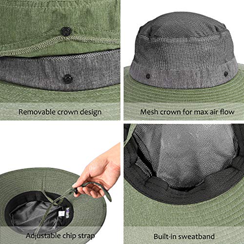 Image of Solaris Sun Hat with Neck Flap, UPF 50 Sun Protection Lightweight Sun Cap for Men Women, Wide Brim Hat for Fishing Hiking