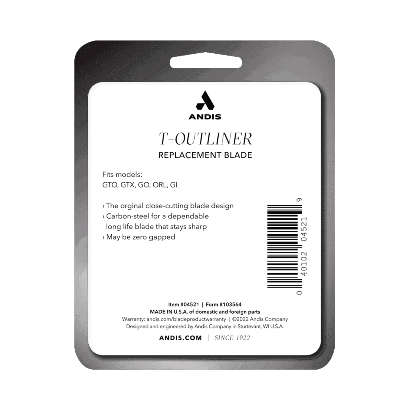 Amazon.com: ANDIS One T-Outliner Blade Set 04521-GTO : Beauty