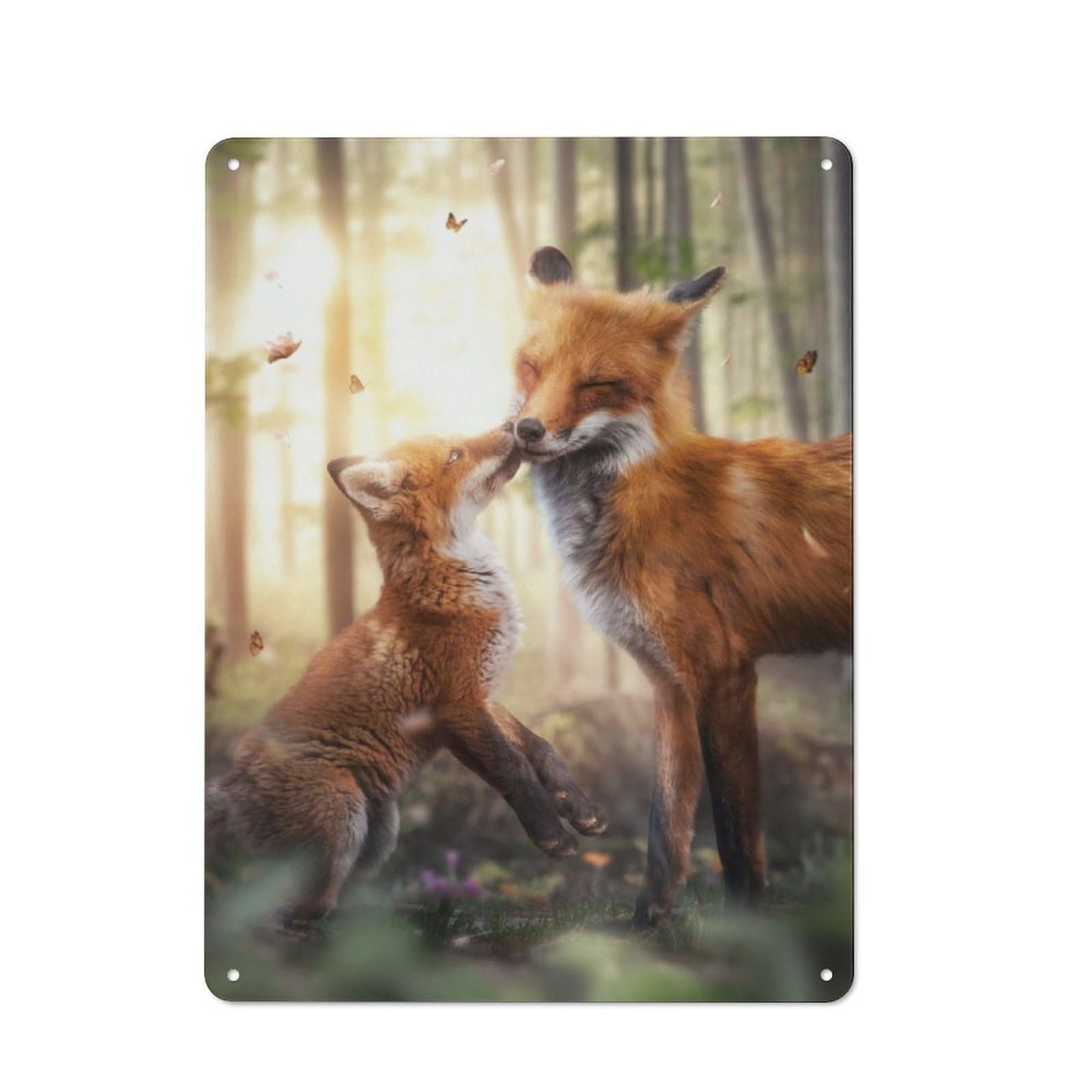 Magical Foxes Kitchen Metal Sign 40x30cm, Country Style Kitchen Wall Decor for Restaurant, Kitchen, Counter Or Breakfast Nook