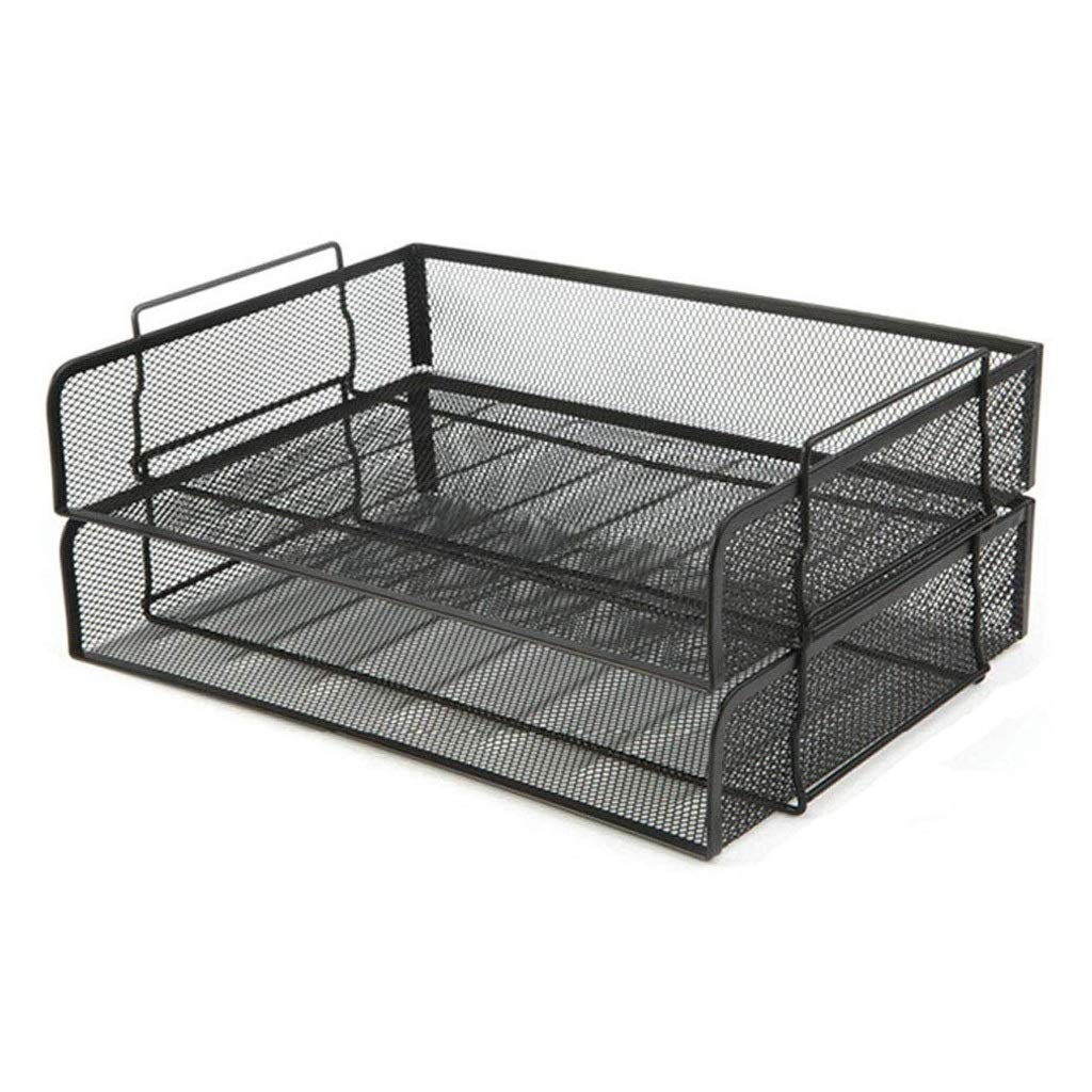 Desk File Organizer,Desktop Organizer File Sorter Uchwyt na teczki na czasopisma Artykuły biurowe Biurko Organizer do poczty Czarny metalowy organizer z siatki Małe uchwyty na dokumenty Organizer na l