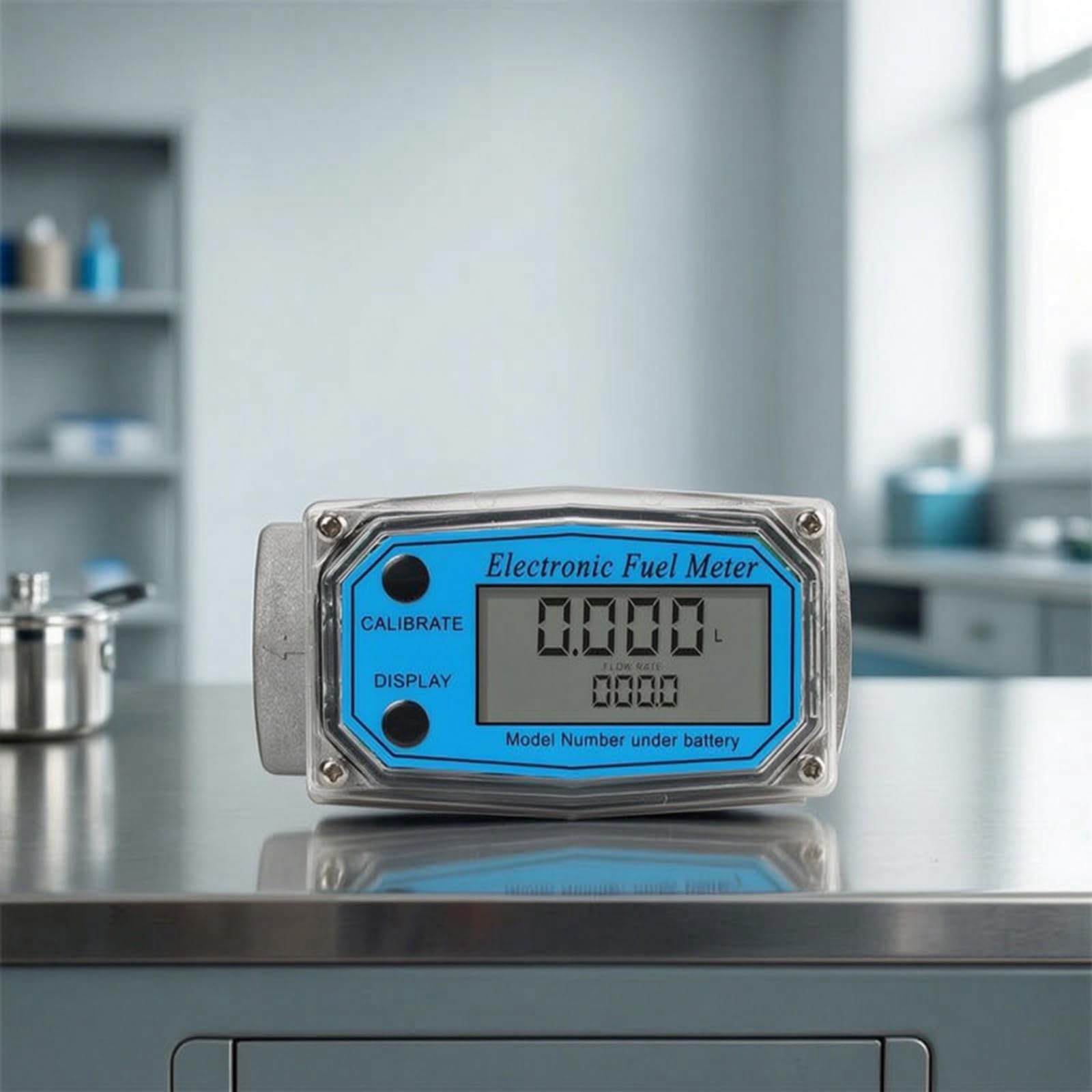 Harilla Medidor Flujo Líquido Electrónico con, 1 Pulgada, Medidor De Electrónico De Acero Inoxidable De 1 Pulgada con Pantalla Instantánea