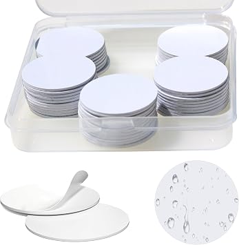 50 Pcs NFC Stickers Tags, NFC Cards with Adhesive Back, 25mm Round Rewritable NFC Cards, 504 Bytes Memory Compatible Tagmo NFC Enabled Mobile Phones