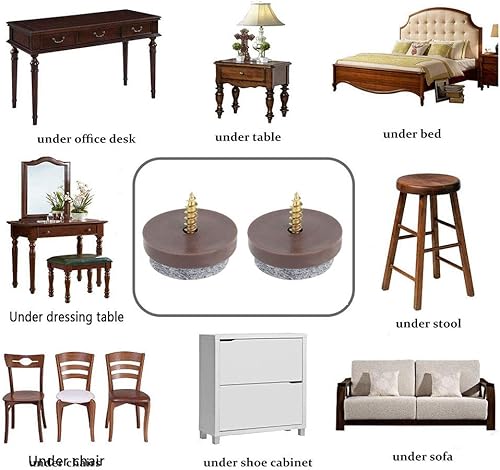 Miniatura 7 de 50 almohadillas de fieltro para uñas, protectores de patas de muebles, protectores de muebles redondos para silenciador, sofá, mesa, silla, pies,