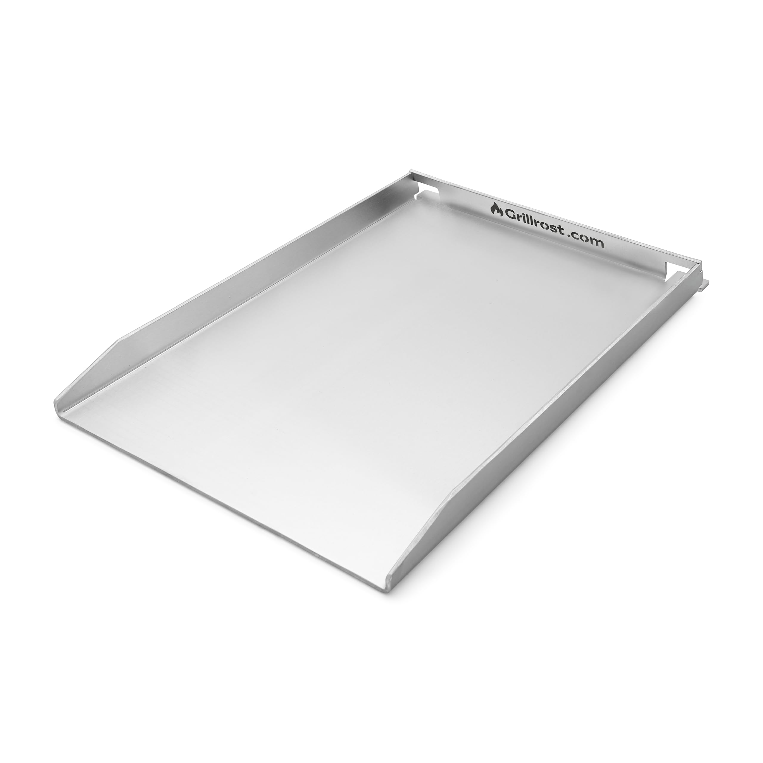 Grillrost.com Das Original Edelstahl Grillplatte | Plancha 45x30cm - passend für Napoleon Rogue (mit Heckbrenner) | 4mm Massiv