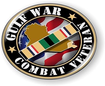 Gulf War Combat Veteran CAR Emblem Badge Sticker Flexible