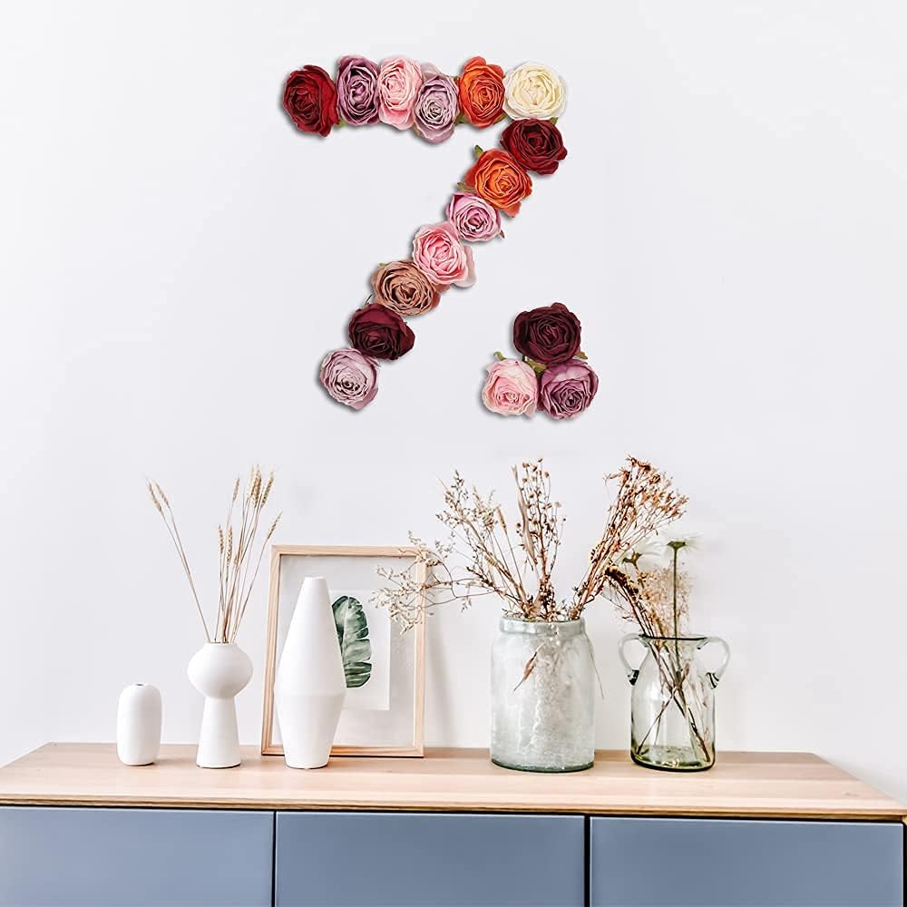 IPOPU Roses Heads Dried Silk Flowers 25PCS Fake Roses Heads for Floral Arrangements Roses Artificial Flowers for Silk Bouquet Bulk Wedding Flowers in Purple Bulk Silk Roses (Light Pink Purple Mixed)