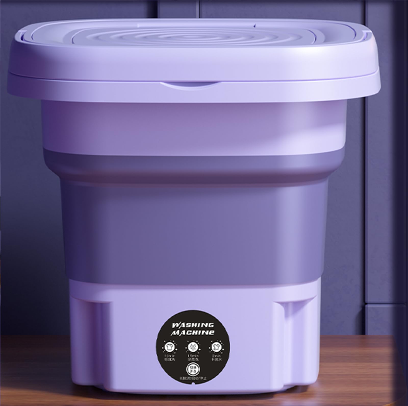 Portable Washing Machine,Foldable Mini Washing Machine,Portable Washer for Underwear,Socks,Baby Clothes,Towels,Pet Items,Apartment,Hotel,RV,Travel,Home,Dormitory,Camping,Sickroom,8L,Purple