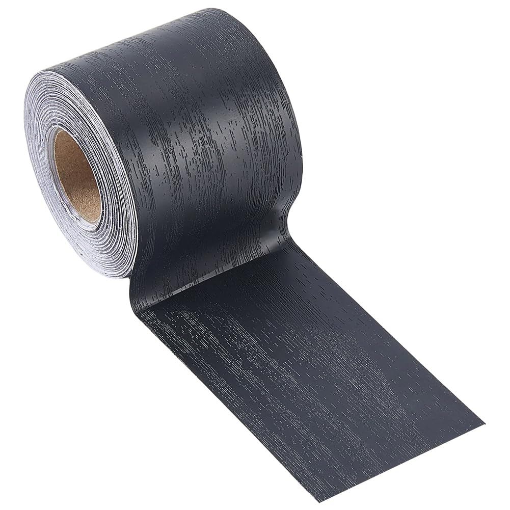 CREATCABIN 32.8 Feet x 2 Inch Wood Grain Colored Tape Wood Duct Tape Blackwood PVC Self Adhesive Durable Repair Decorative Patch Stickers Roll for Furniture Floors Cabinets Tables DIY Crafts
