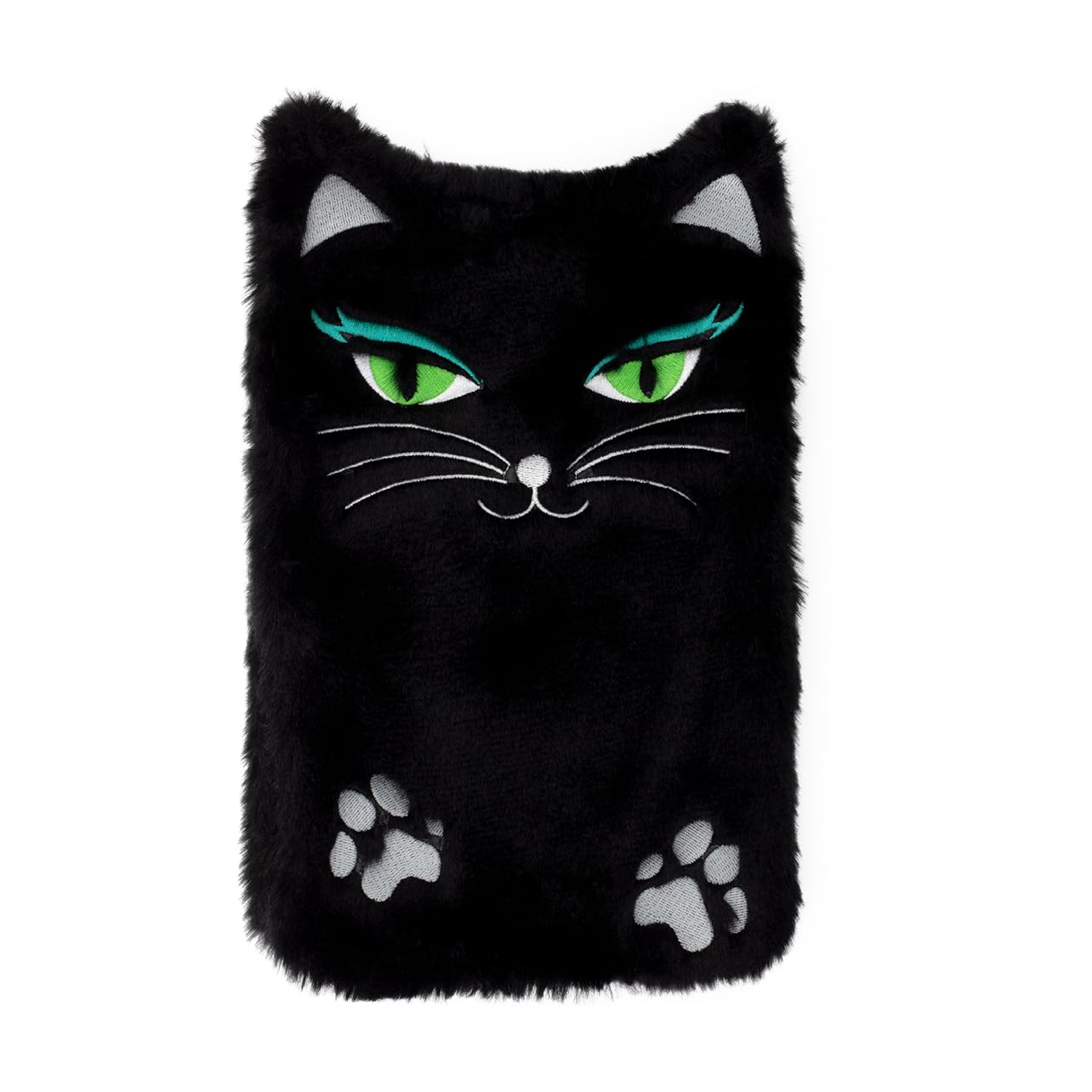 Pylones, Bouillotte à eau - Hotly Black Cat- Caoutchouc, polyester- 500ml