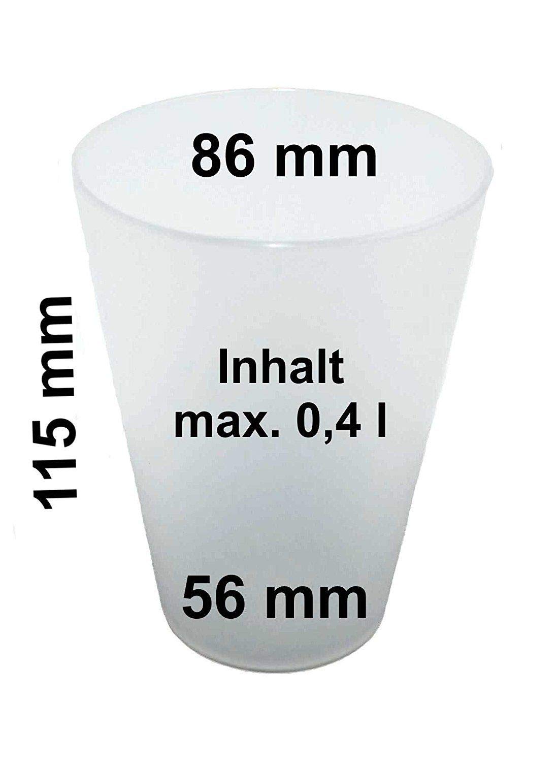 S&S-Shop 100 Plastik Trinkbecher 0,4 l - transparent - Mehrwegtrinkbecher/Partybecher/Becher