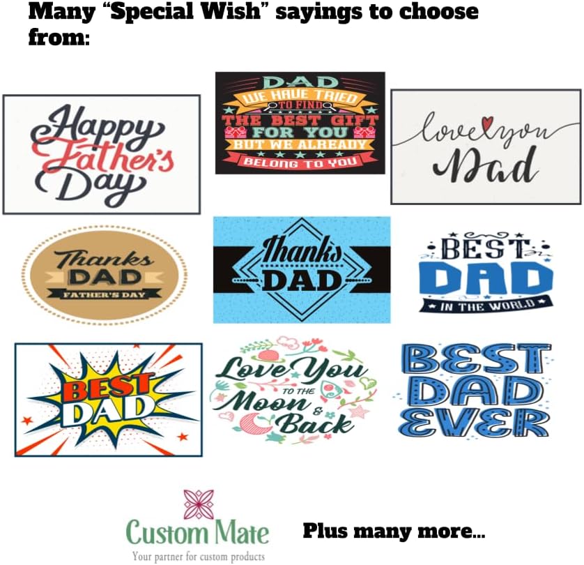 Custom Mug - Personalized Coffee Mug - Custom Cup with Pictures, Names, Text, Photos, Logos - 11, 15, and 20 oz with Color Options (DAD Wish (6 Images)) - Image 4