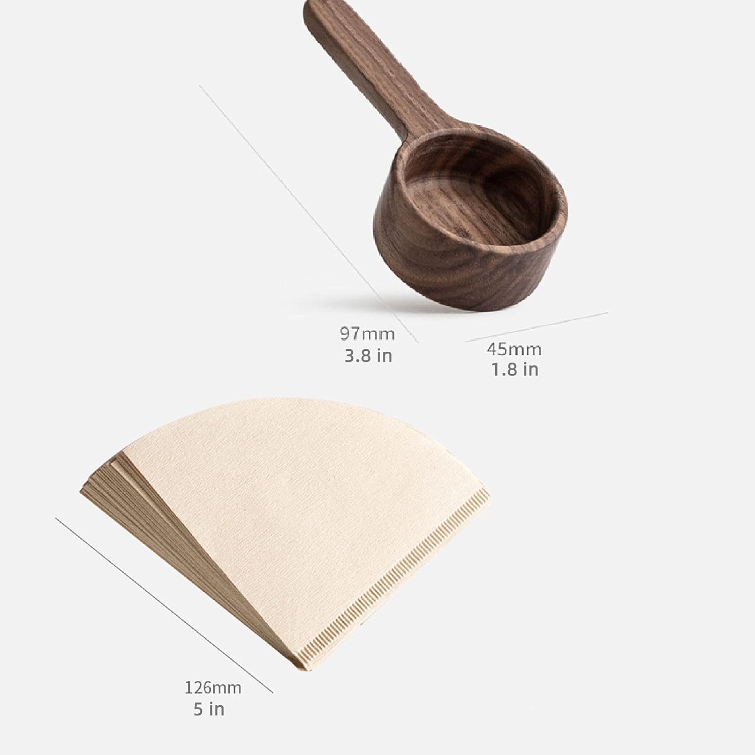 Pour Coffee Dripper Set 6PCS Manual Drip Coffee-Maker Glass with Stainless Steel Filter All in One Coffee Brewer Set-Up