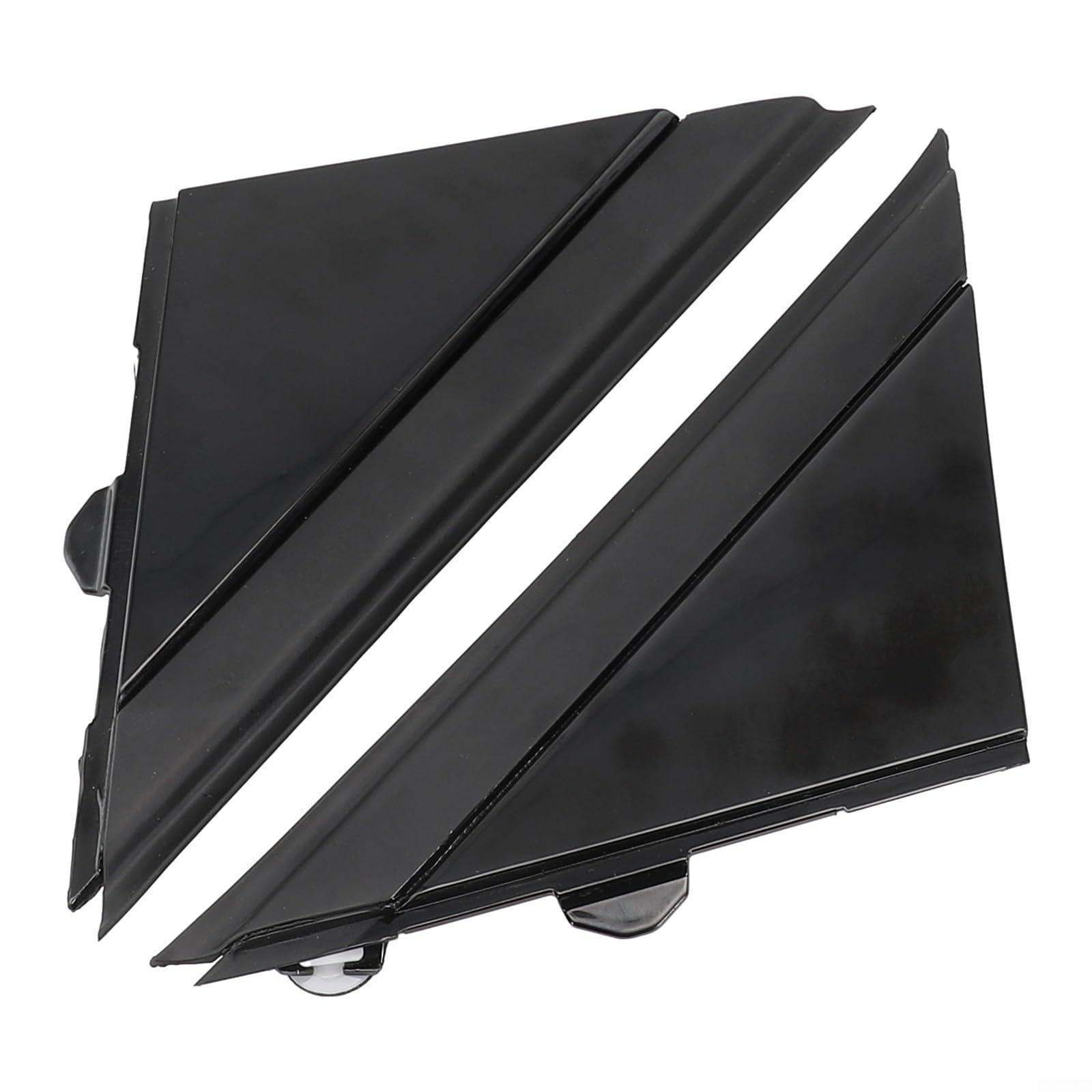 Per Fiat 500 2012 2019 Lucido Nero Specchio Bandiera Copertura Modanature 2 Pz Sinistra e Destra