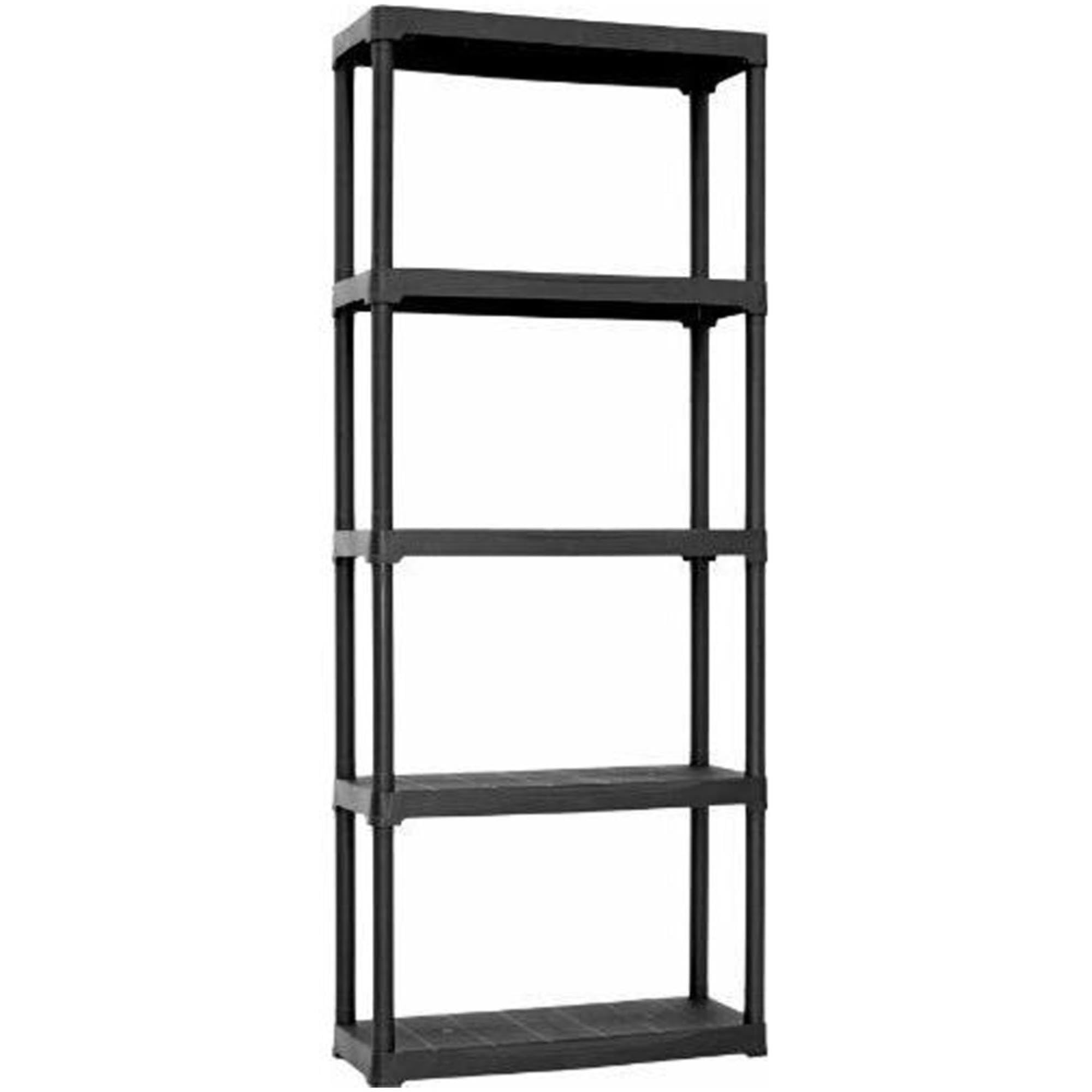 Regał modułowy z 5 półkami z tworzywa sztucznego z polipropylenu 90x40x176 cm.
