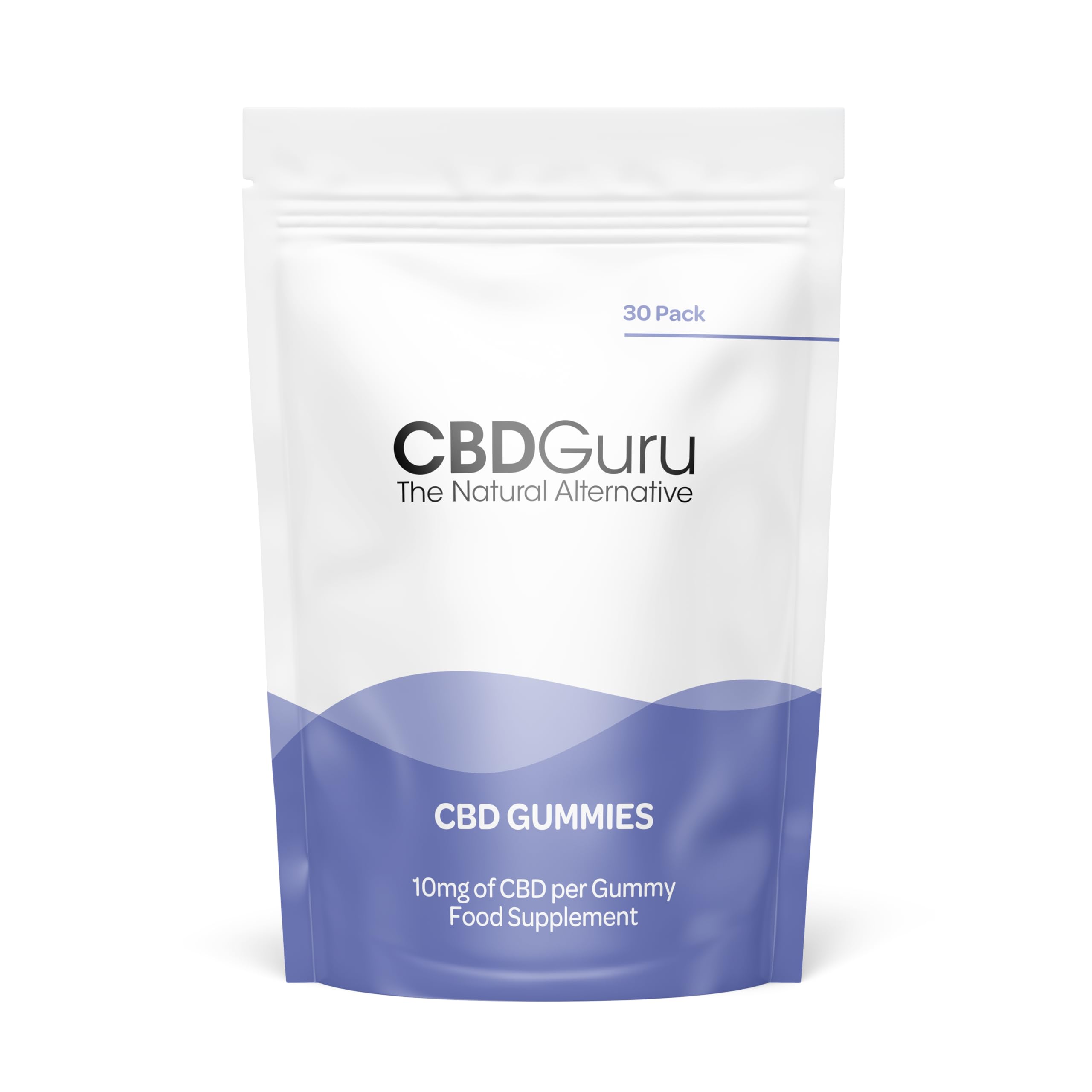 CBD Guru CBD Gummies 10mg 30 Pack - Mixed Fruit Flavour Broad Spectrum CBD Gummy Bears for Sleep & Anxiety Support, 300mg Total CBD